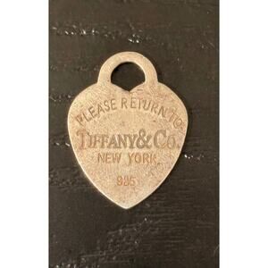 Authentic Tiffany & Co 925 Sterling Silver Tag Charm Pendant